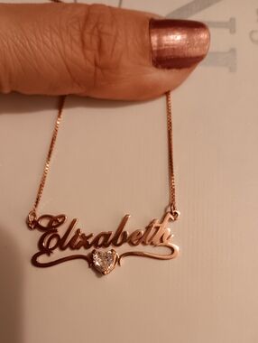 Sterling Silver Rose Gold Necklace